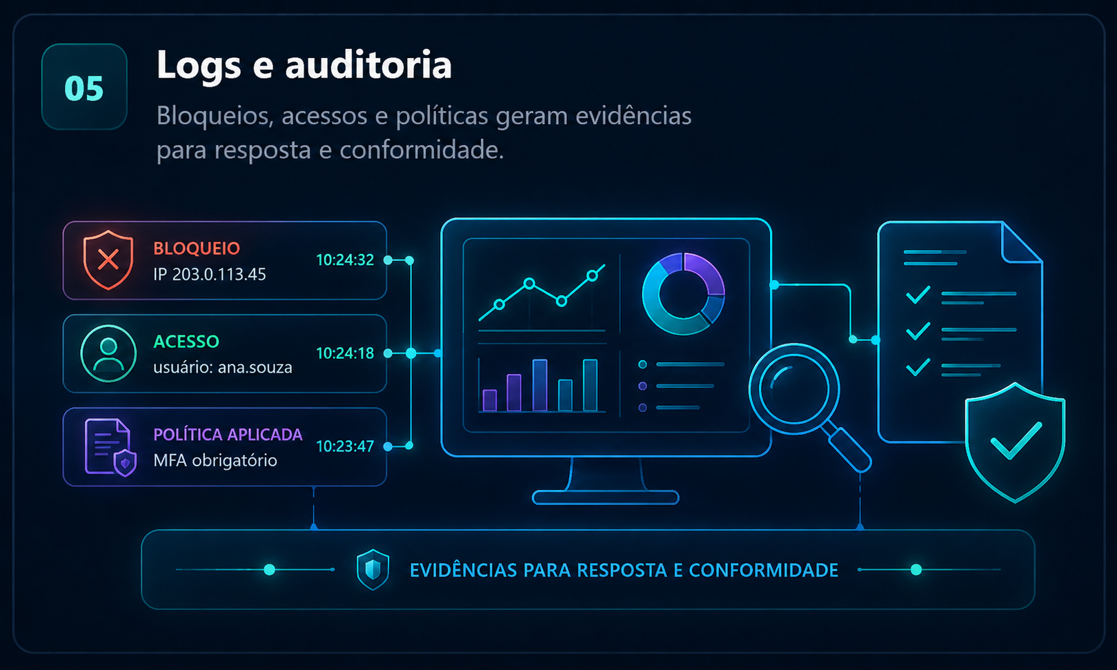 Logs e auditoria em rede POL
